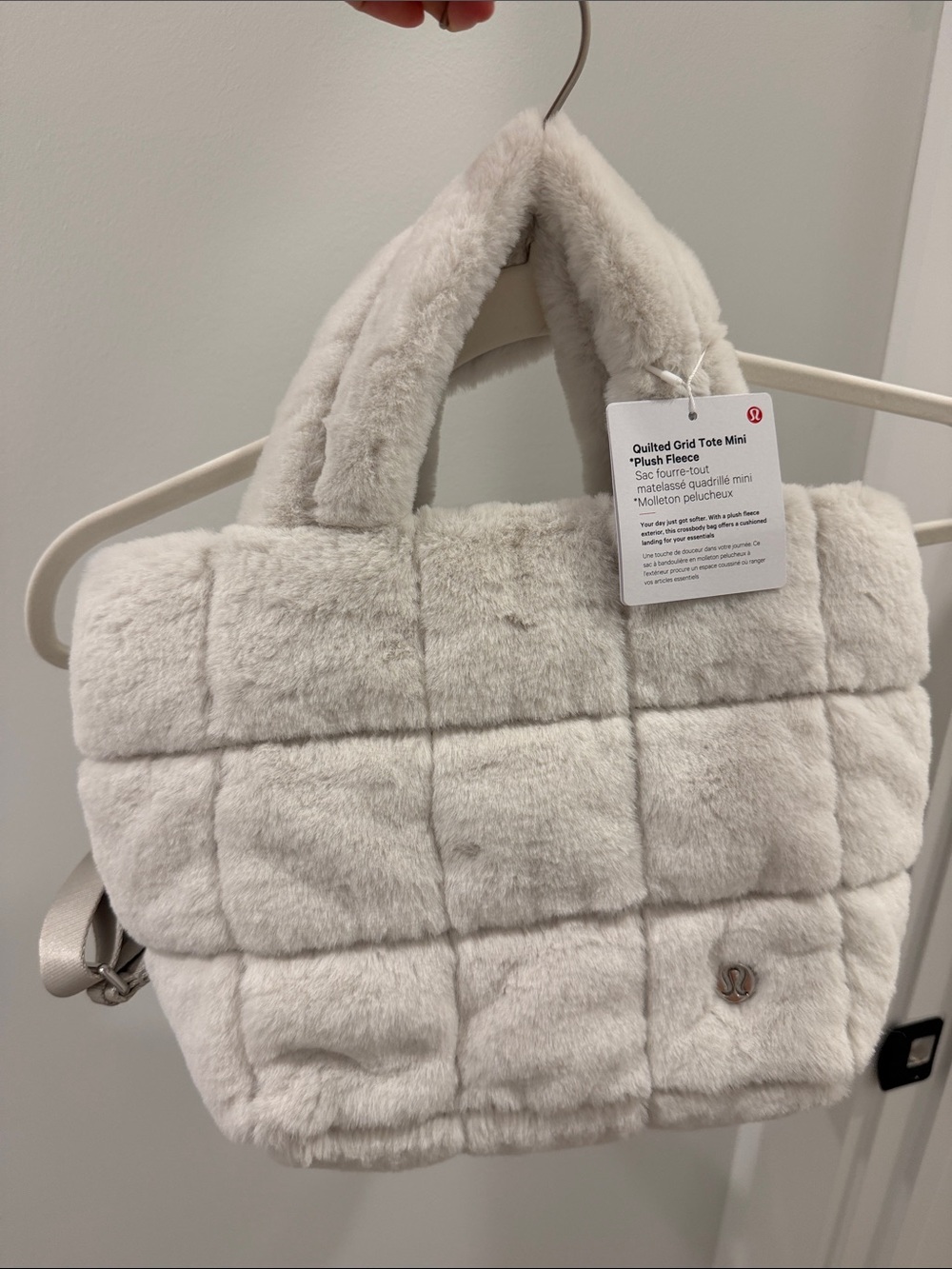 lululemon athletica Quilted Plush Fleece Mini Tote - cream white